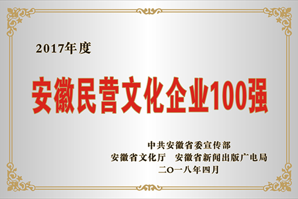 安徽民营文化企业100强